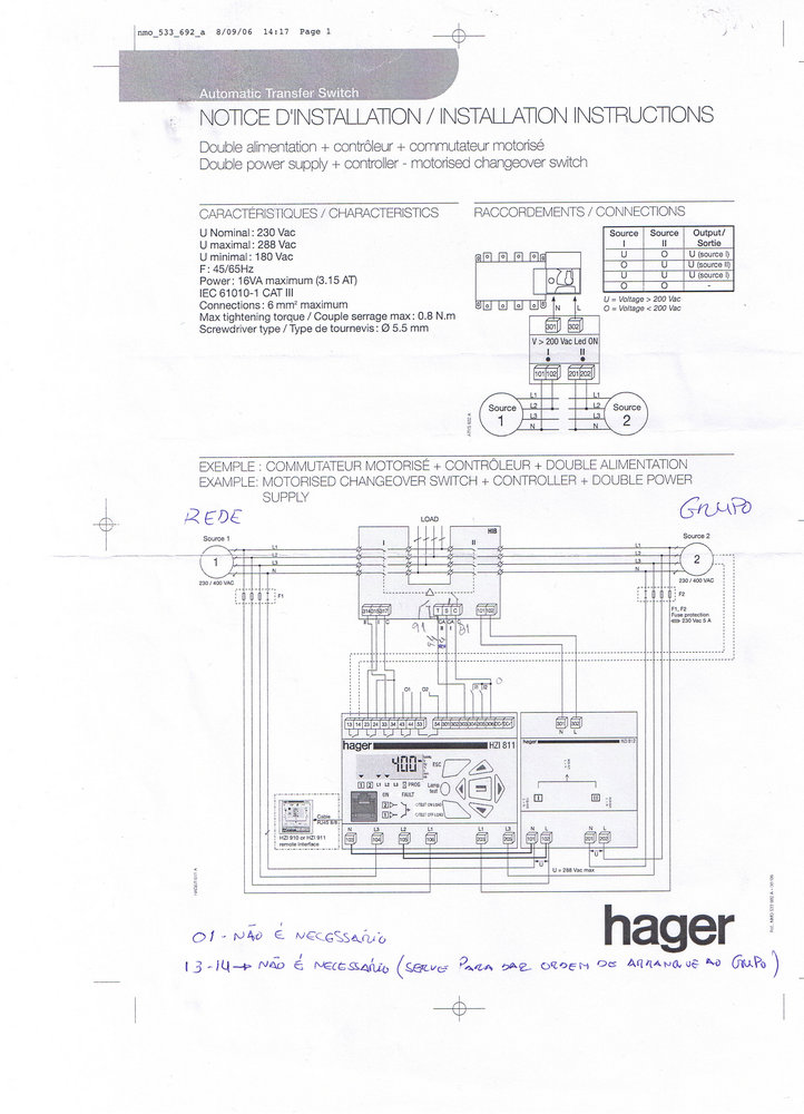 1-O CONTROLADOR TEM A REFERENCIA HZI 811<br />2-A FONTE DE ALIMENTAÇAO DO INVERSOR TEM A REFERENCIA HZI 812<br /><br />SAO OS DOIS APARELHOS HAGER.