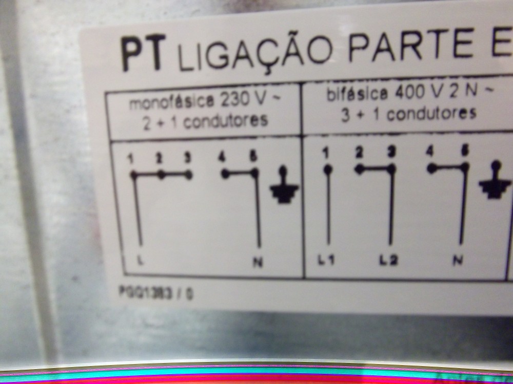 esquema ligação fogão com forno electrico