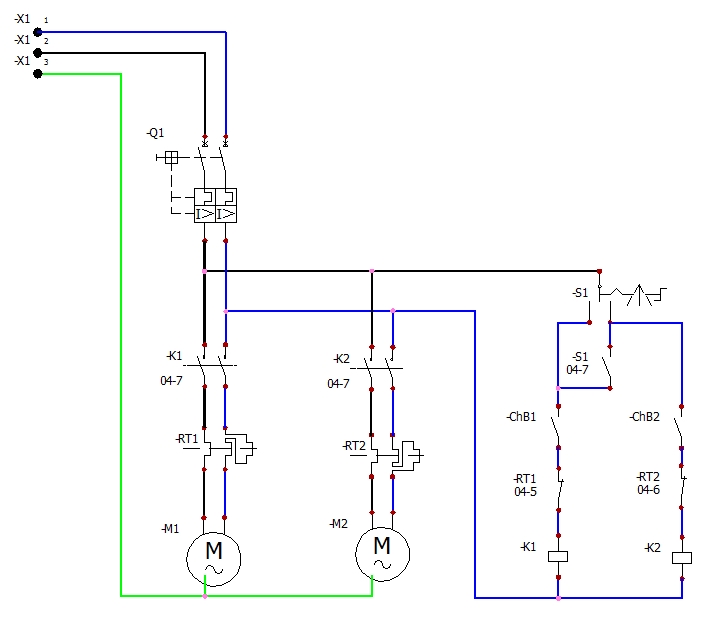Desenho corrigido do Controlo de 2 motores