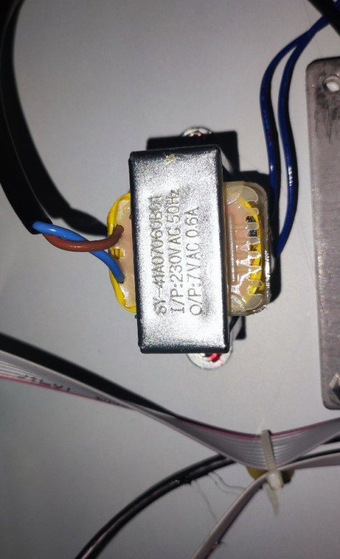 Transformador avariado 7v 0.6a